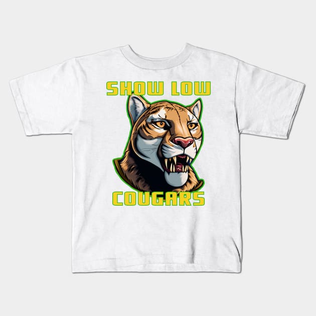 Show Low Cougars Kids T-Shirt by rturnbow